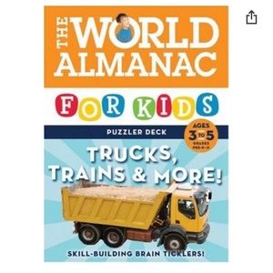 The World Almanac For Kids: Trucks, Trains & More!, Ages 3-5 Puzzle Deck